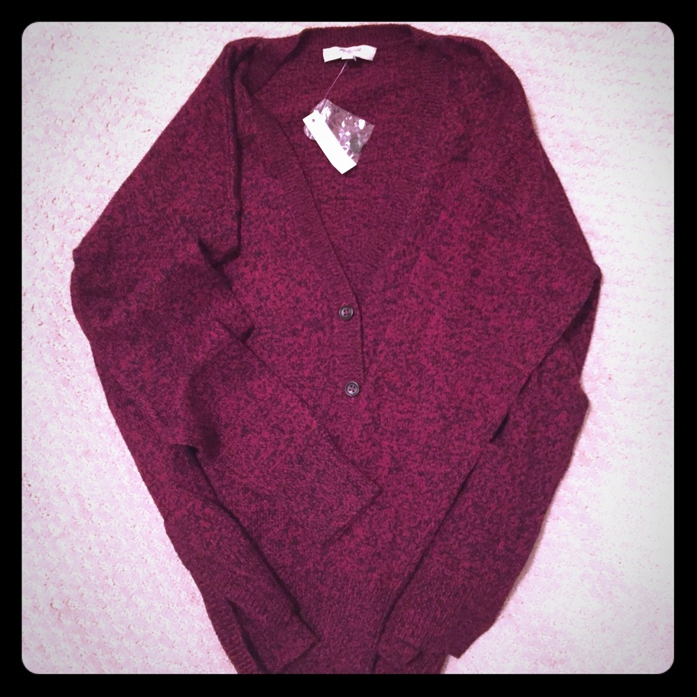 Dark Red Madewell Sweater cardigan ❤️🖤